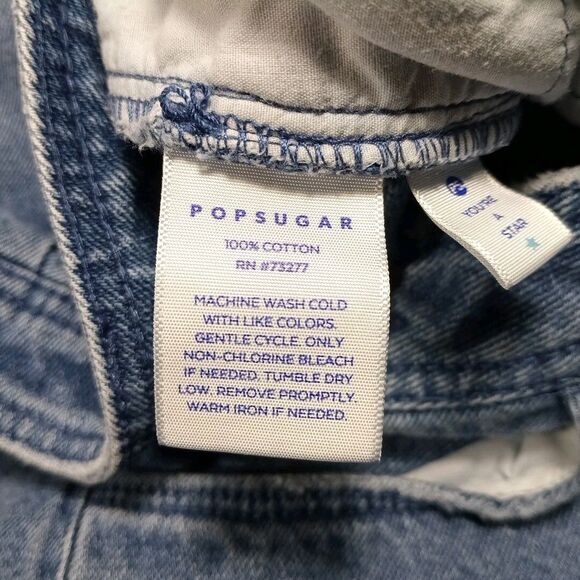 POPSUGAR Sz 18 Cropped Jeans Denim Capri Wide Leg 100% Cotton - Picture 3 of 10